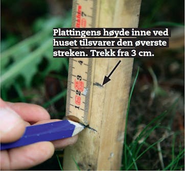 Beregn plattingens fall Beregn plattingens fall